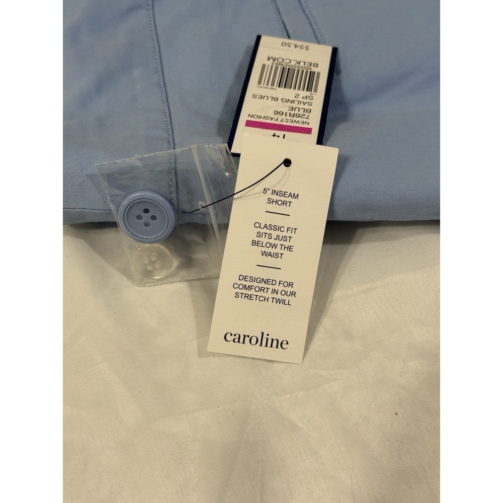 NWT Crown & Ivy‎ Skort Women's 14 Blue Scalloped Hem - Picture 5 of 9